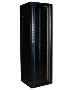 37U, 19" Serverkast met glazendeur aan de voorkant (BxDxH) 600x600x1800mm- voorkant