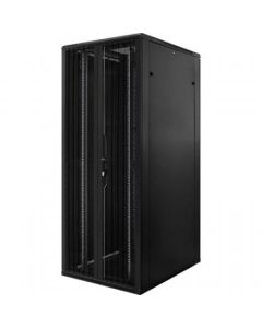 42U 19 inch Serverkast zwart met geperforeerde Splitdeuren voor en achter