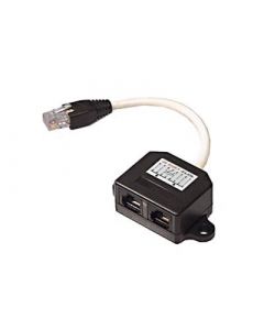 Deltaco 679-U 1x RJ45M 2x RJ45F Zwart, Wit kabeladapter/verloopstukje