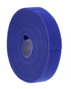 Bulk klittenband, 5m, 9mm, Blauw, in plastic zakje.