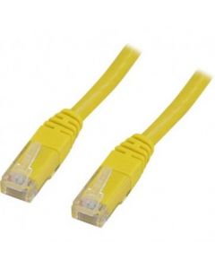 UTP Cat5e 0.5m geel 100% koper  