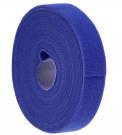 Bulk klittenband, 5m, 9mm, Blauw, in plastic zakje.